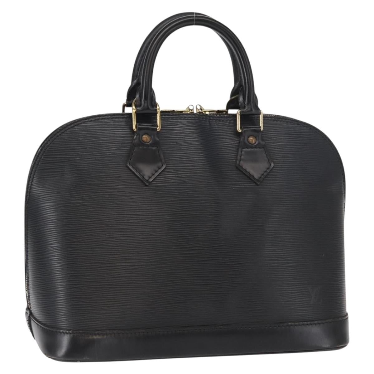 Louis Vuitton Alma Handbag Epi Leather, BLACK, LEATHER, Handbag