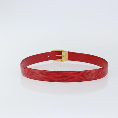 Louis Vuitton Classique Belt Epi Leather, RED, LEATHER, Belts
