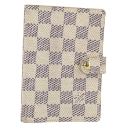 Louis Vuitton Agenda Cover Damier Azur, WHITE, CANVAS, Toiletry Case