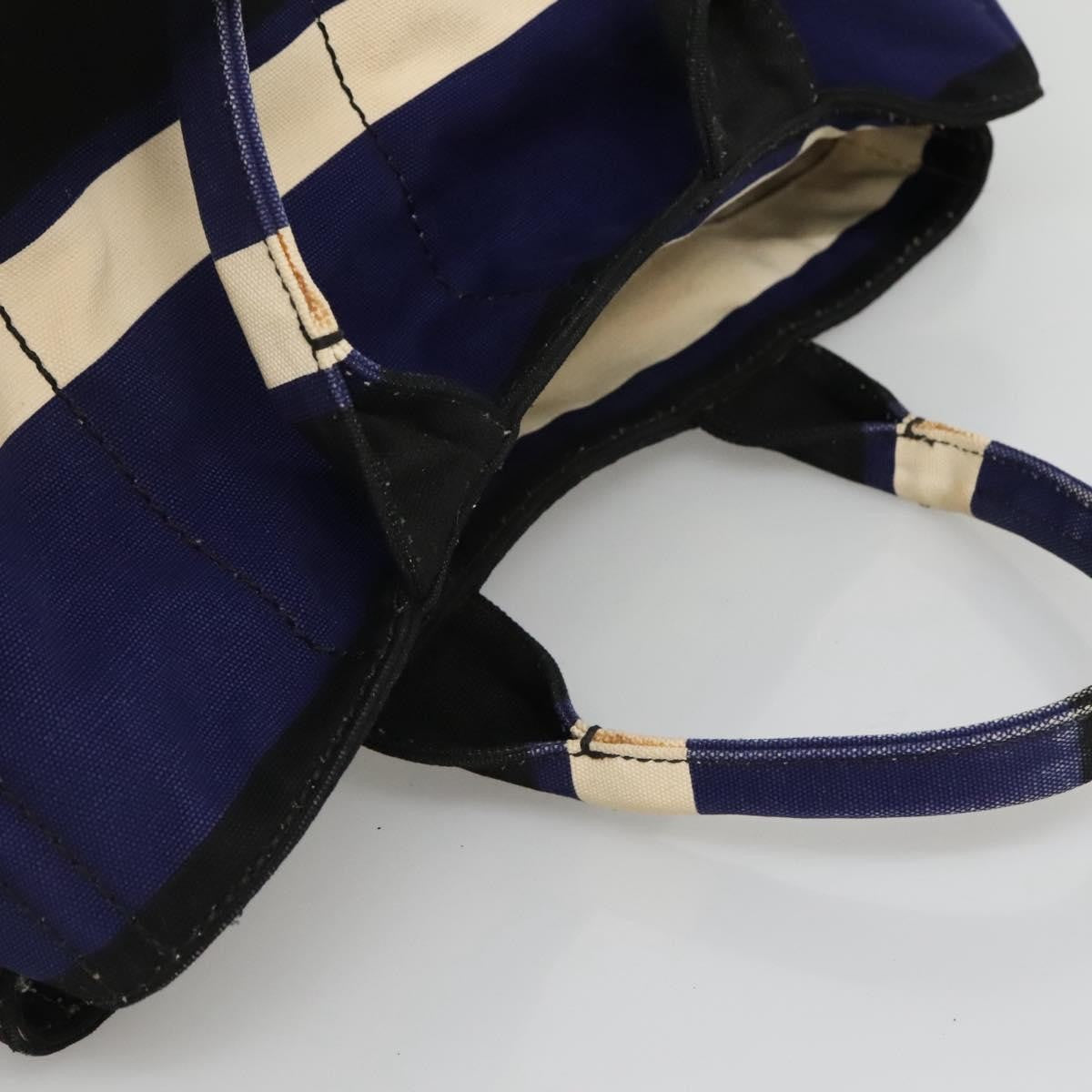 Prada Canapa Open Tote Canvas, BLUE, CANVAS, Tote bag