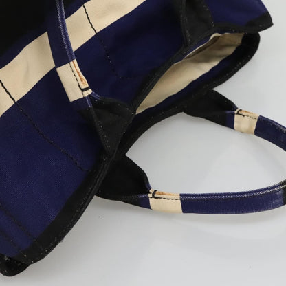 Prada Canapa Open Tote Canvas, BLUE, CANVAS, Tote bag
