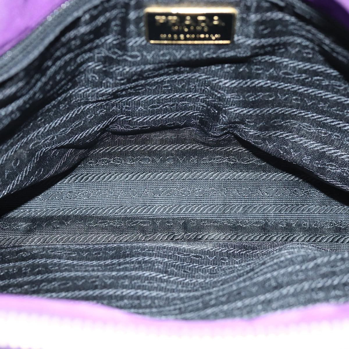Prada Convertible Chain Tote Quilted Tessuto, PURPLE, NYLON, Shoulder bag