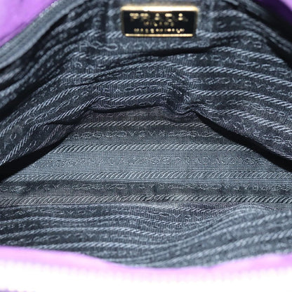 Prada Convertible Chain Tote Quilted Tessuto, PURPLE, NYLON, Shoulder bag