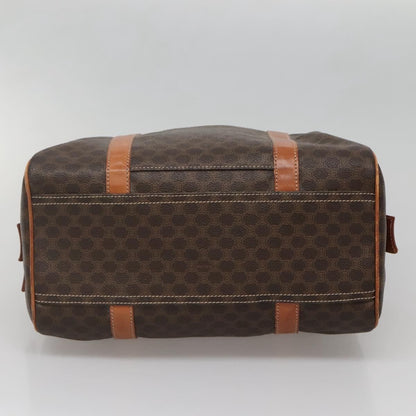 Celine Macadam Handbag Macadam with leather, BROWN, CANVAS, Handbag