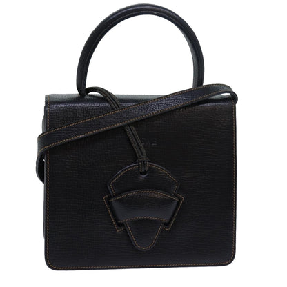 Loewe Barcelona Shoulder Bag Leather, BLACK, LEATHER, Handbag
