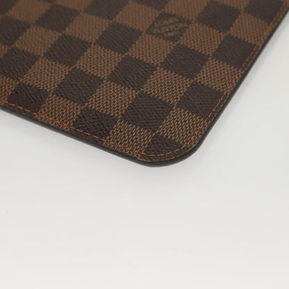 Louis Vuitton Neverfull Pochette Damier, BROWN, CANVAS, Tote bag