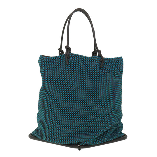 Bottega Veneta Beak Shopper Tote Nylon, BLUE, NYLON, Tote bag