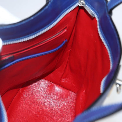 Celine Handbag Leather, BLUE, LEATHER, Handbag