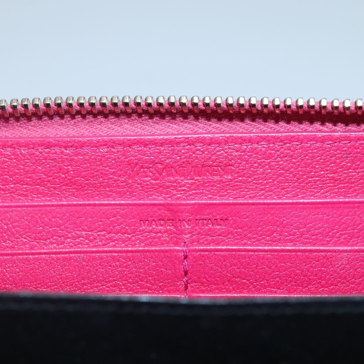 Saint Laurent Zipped Bifold Wallet Leather, PINK, LEATHER, Wallets