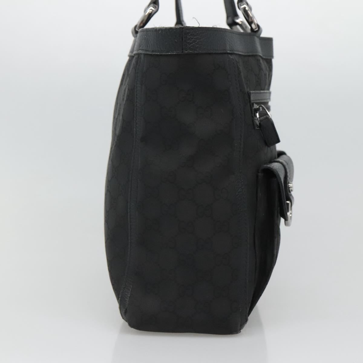 Gucci Abbey Pocket Tote GG Canvas, Black, Canvas, Tote Bag