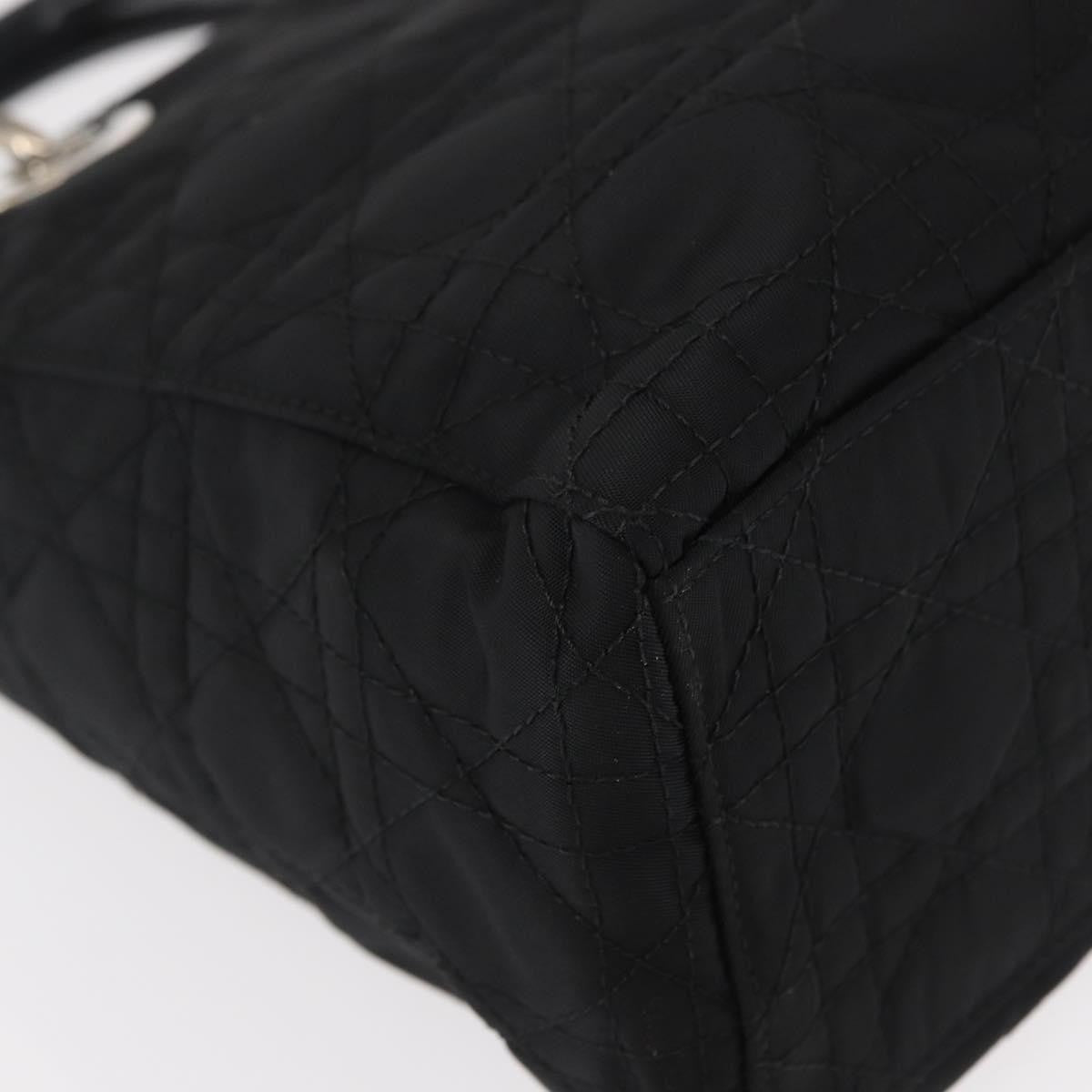 Christian Dior Vintage Lady Dior Bag Cannage Quilt Nylon, BLACK, NYLON, Handbag