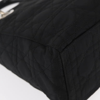 Christian Dior Vintage Lady Dior Bag Cannage Quilt Nylon, BLACK, NYLON, Handbag