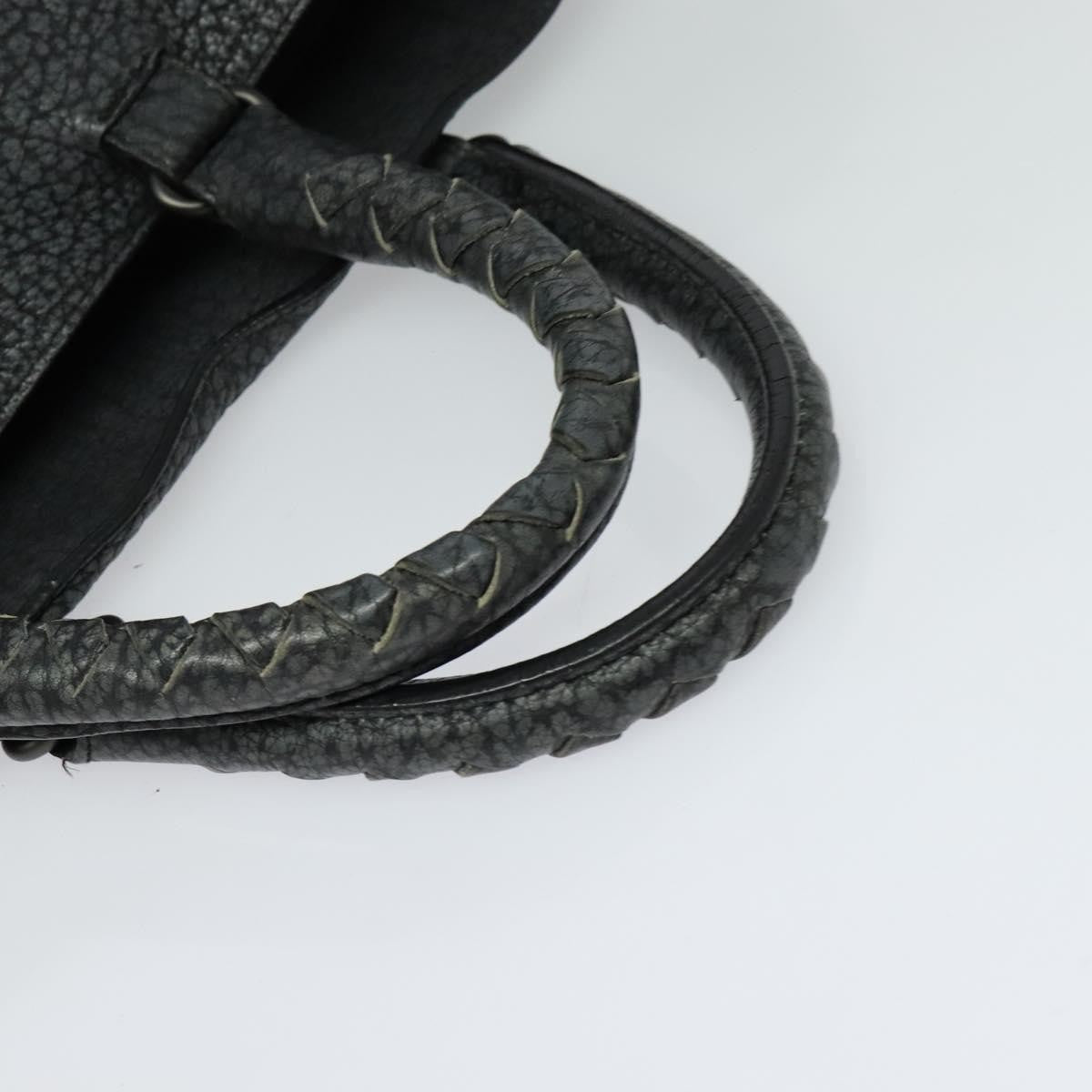 Bottega Veneta Shopping Tote Leather with Intrecciato Detail, GRAY, LEATHER, Tote bag