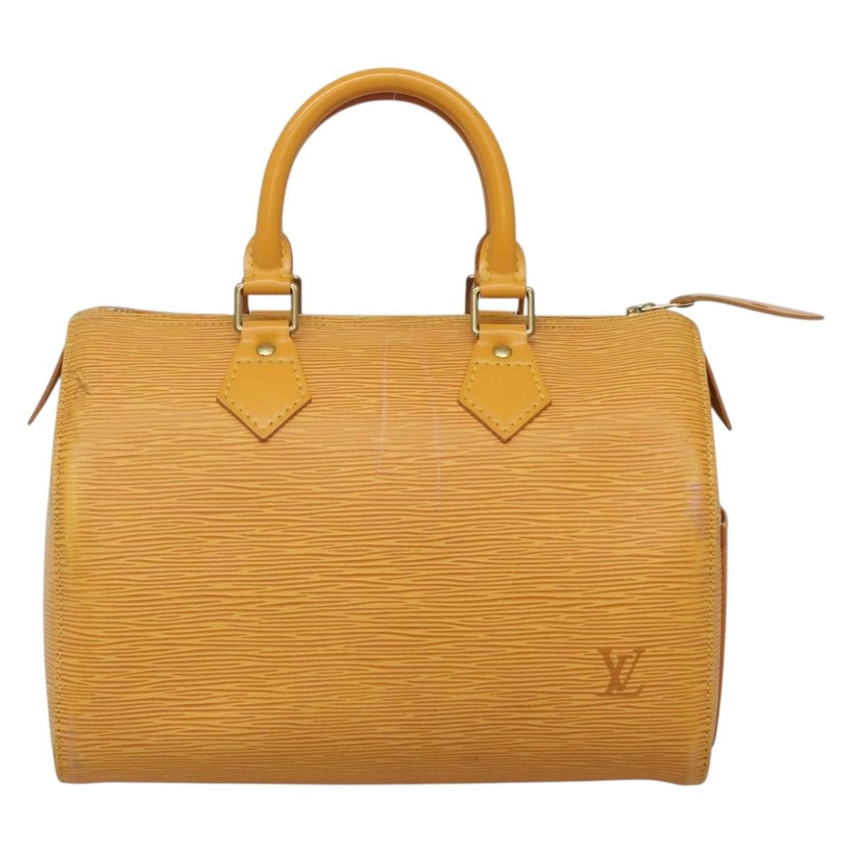 Louis Vuitton Speedy Handbag Epi Leather, YELLOW, LEATHER, Handbag