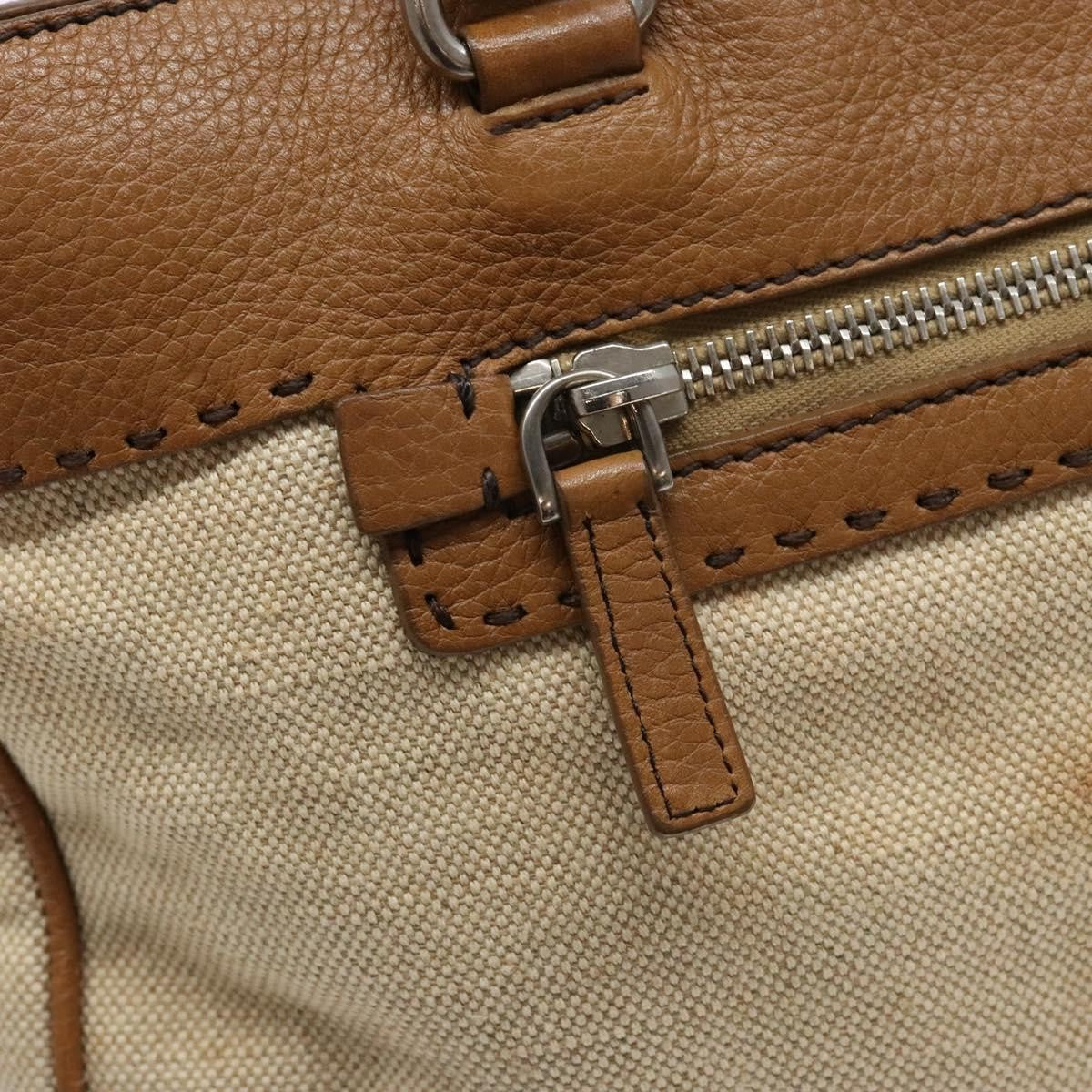 Prada Vintage Convertible Tote Canvas and leather, BEIGE, CANVAS, Tote bag