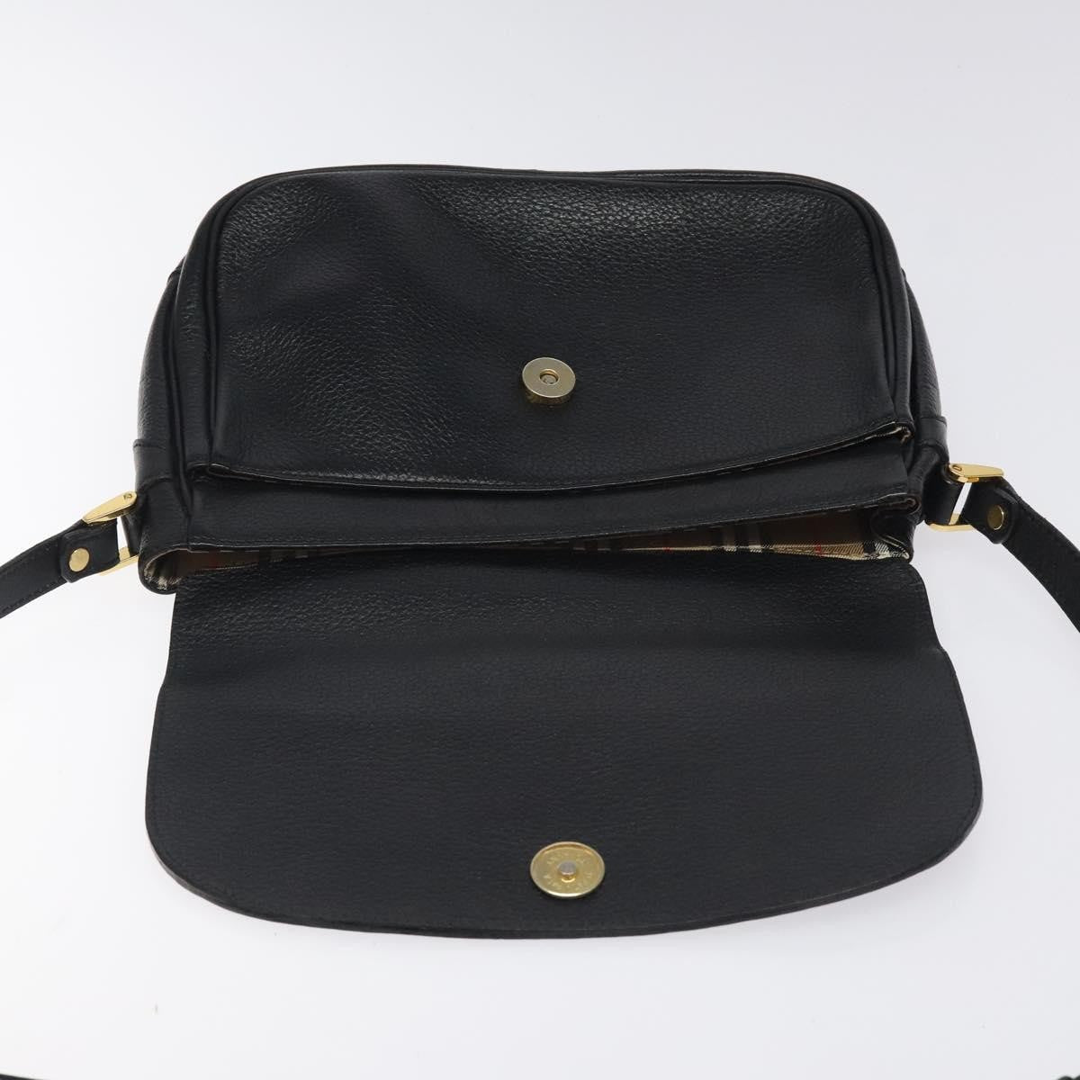 Burberry Flap Shoulder Bag Leather, BLACK, LEATHER, Shoulder bag