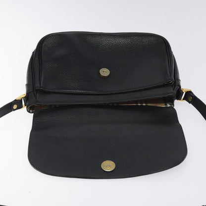 Burberry Flap Shoulder Bag Leather, BLACK, LEATHER, Shoulder bag