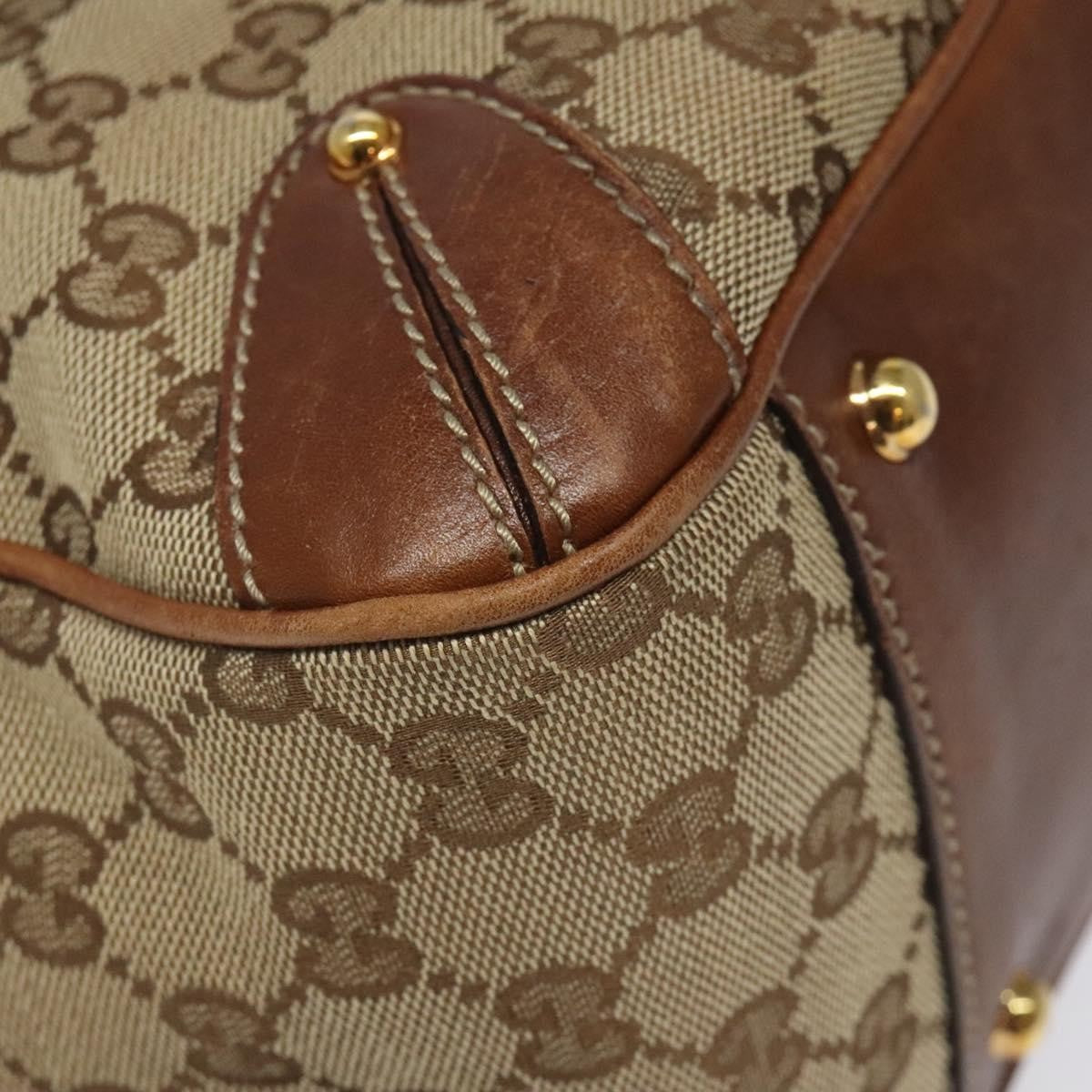 Gucci Vintage tote Leather, BEIGE, CANVAS, Tote bag