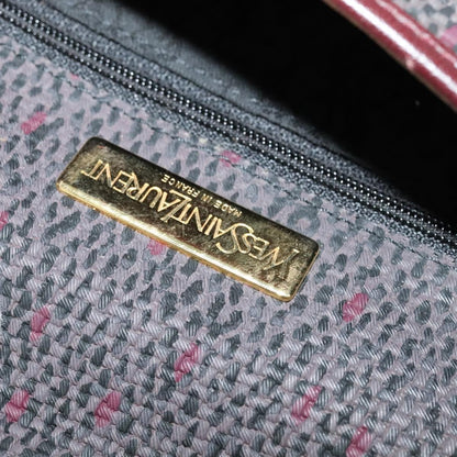 Saint Laurent Vintage Shoulder Bag Canvas, BURGUNDY, CANVAS, Shoulder bag