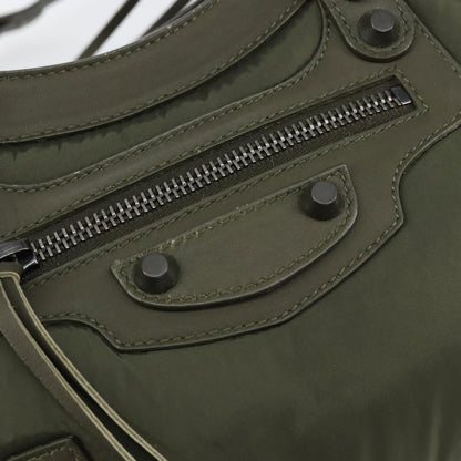 Balenciaga City Classic Studs Bag Leather, KHAKI, LEATHER, Handbag