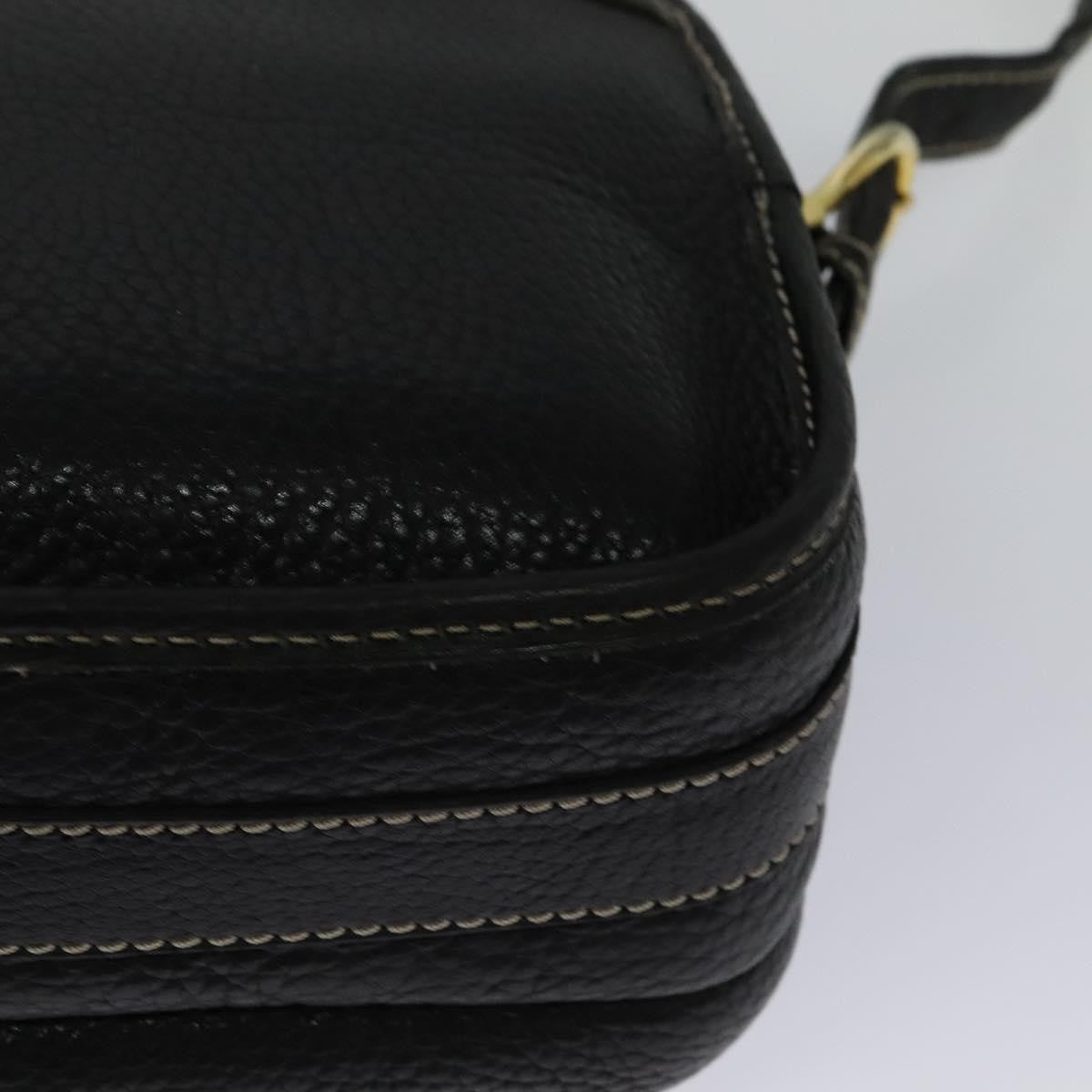 Celine Shoulder Bag Leather, BLACK, LEATHER, Shoulder bag
