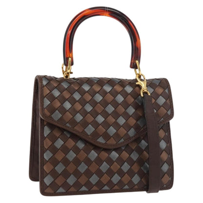 Bottega Veneta Intrecciato Handbag Leather, Brown, Leather, Handbag