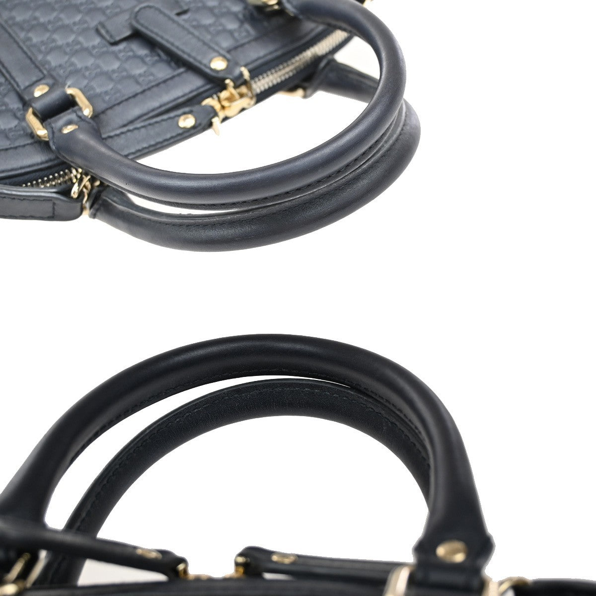 Gucci Convertible Dome Satchel Microguccissima Leather, NAVY, LEATHER, Handbag