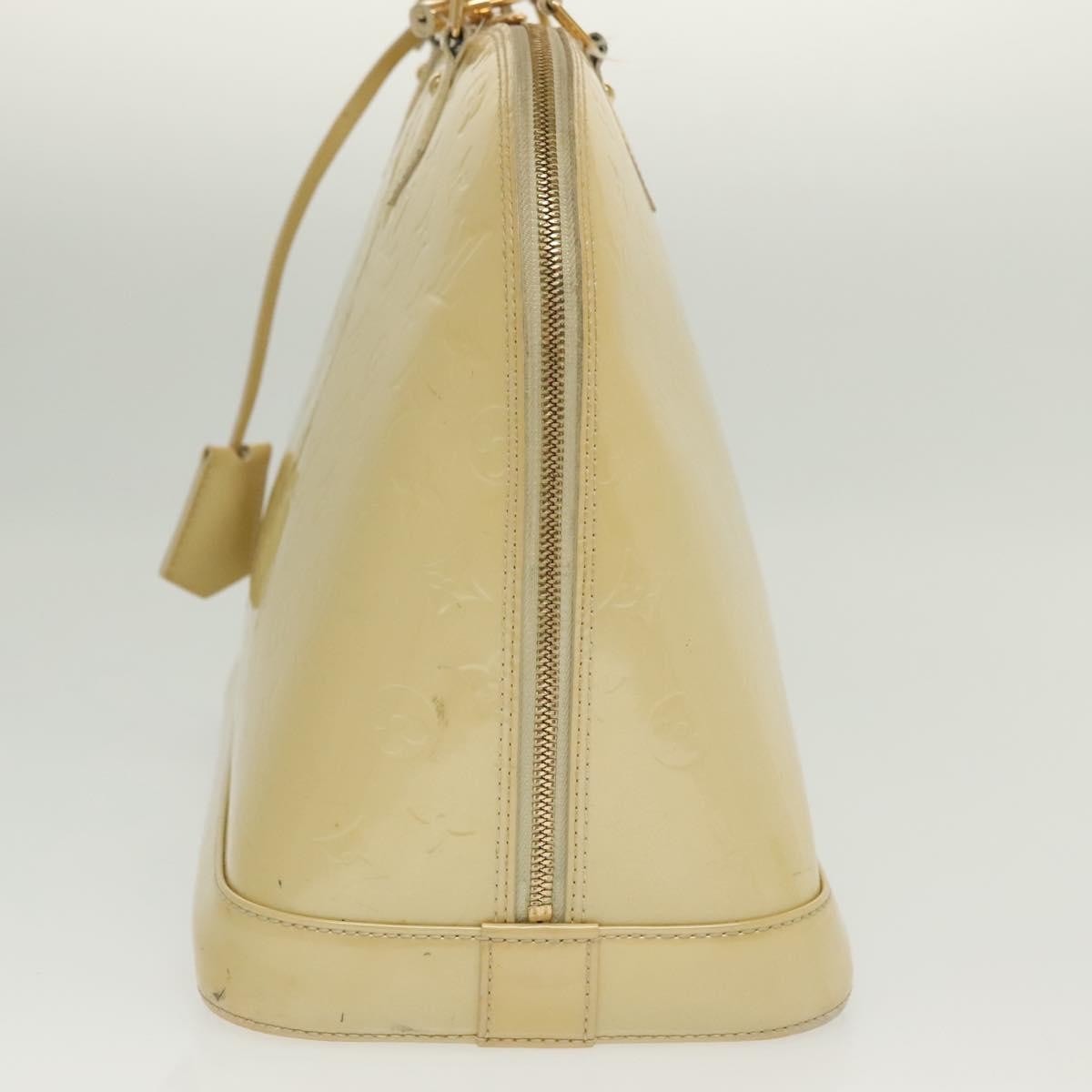 Louis Vuitton Alma Handbag Monogram Vernis, BEIGE, PATENT_LEATHER, Handbag
