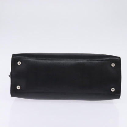 Salvatore Ferragamo Virna Satchel Leather, BLACK, LEATHER, Handbag