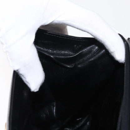 Salvatore Ferragamo Gancini Shoulder Bag Leather, BLACK, LEATHER, Shoulder bag