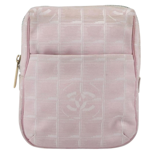 Chanel Travel Line Crossbody Bag Nylon, PINK, NYLON, Shoulder bag