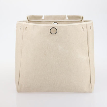 Hermes Herbag Toile and Leather, BEIGE, CANVAS, Handbag