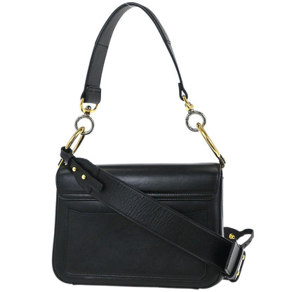 Chloe C Double Carry Bag Leather, BLACK, LEATHER, Shoulder bag
