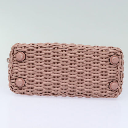 Salvatore Ferragamo Boxyz Top Handle Bag Woven Leather, PINK, LEATHER, Shoulder bag