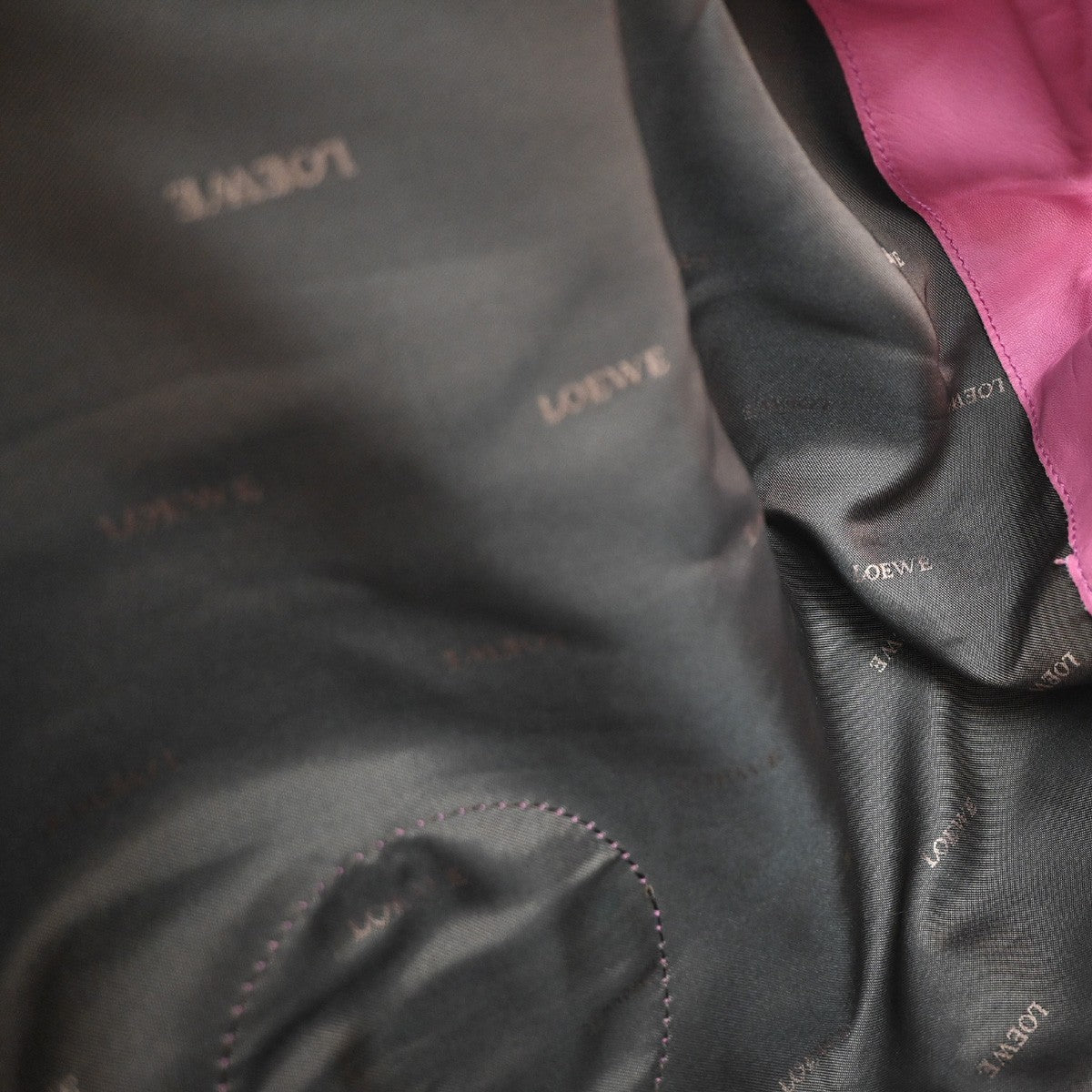 Loewe Anagram Logo Nappa Aire Hand Bag Leather, PINK, LEATHER, Handbag