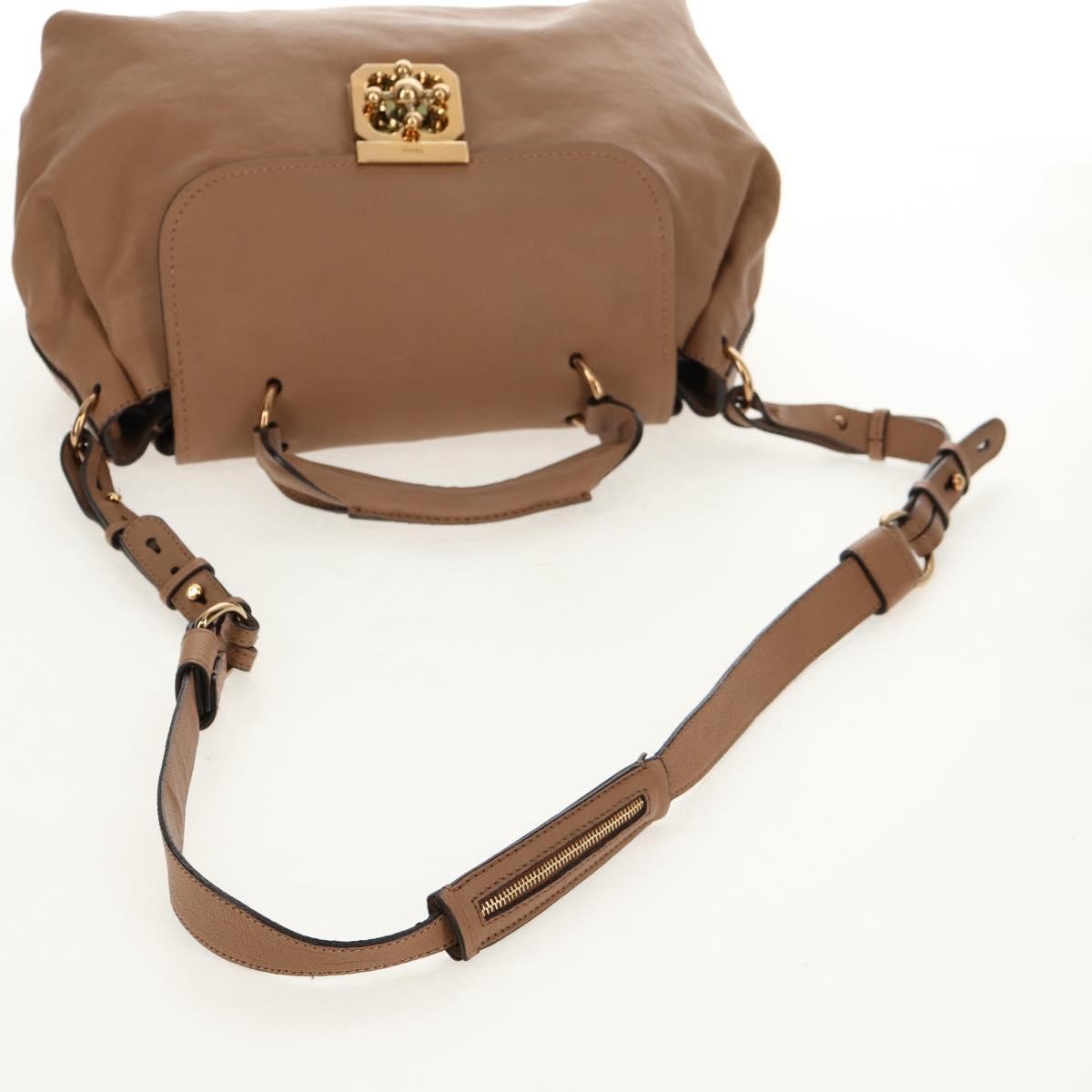 Chloe Elsie Convertible Satchel Leather, BEIGE, LEATHER, Handbag