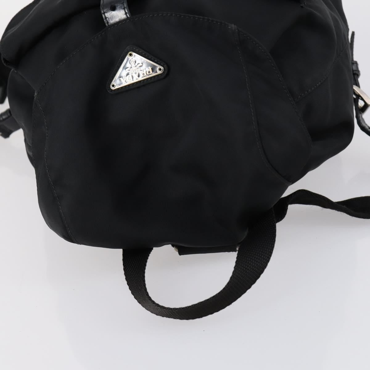 Prada Double Front Pocket Backpack Tessuto, BLACK, NYLON, Backpack