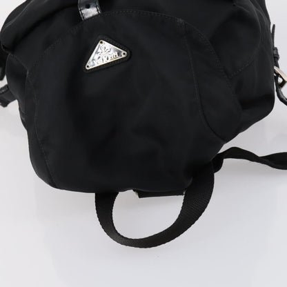 Prada Double Front Pocket Backpack Tessuto, BLACK, NYLON, Backpack