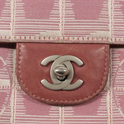 Chanel Travel Line Flap Bag Nylon, PINK, NYLON, Travel bag