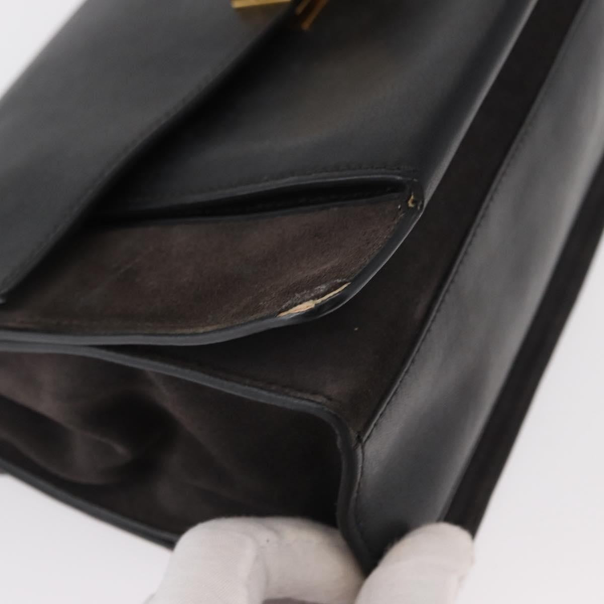 Givenchy GV3 Flap Bag Leather, BLACK, LEATHER, Shoulder bag