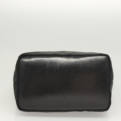 Gucci Vintage Bamboo Handle Bag Nylon, BLACK, NYLON, Handbag