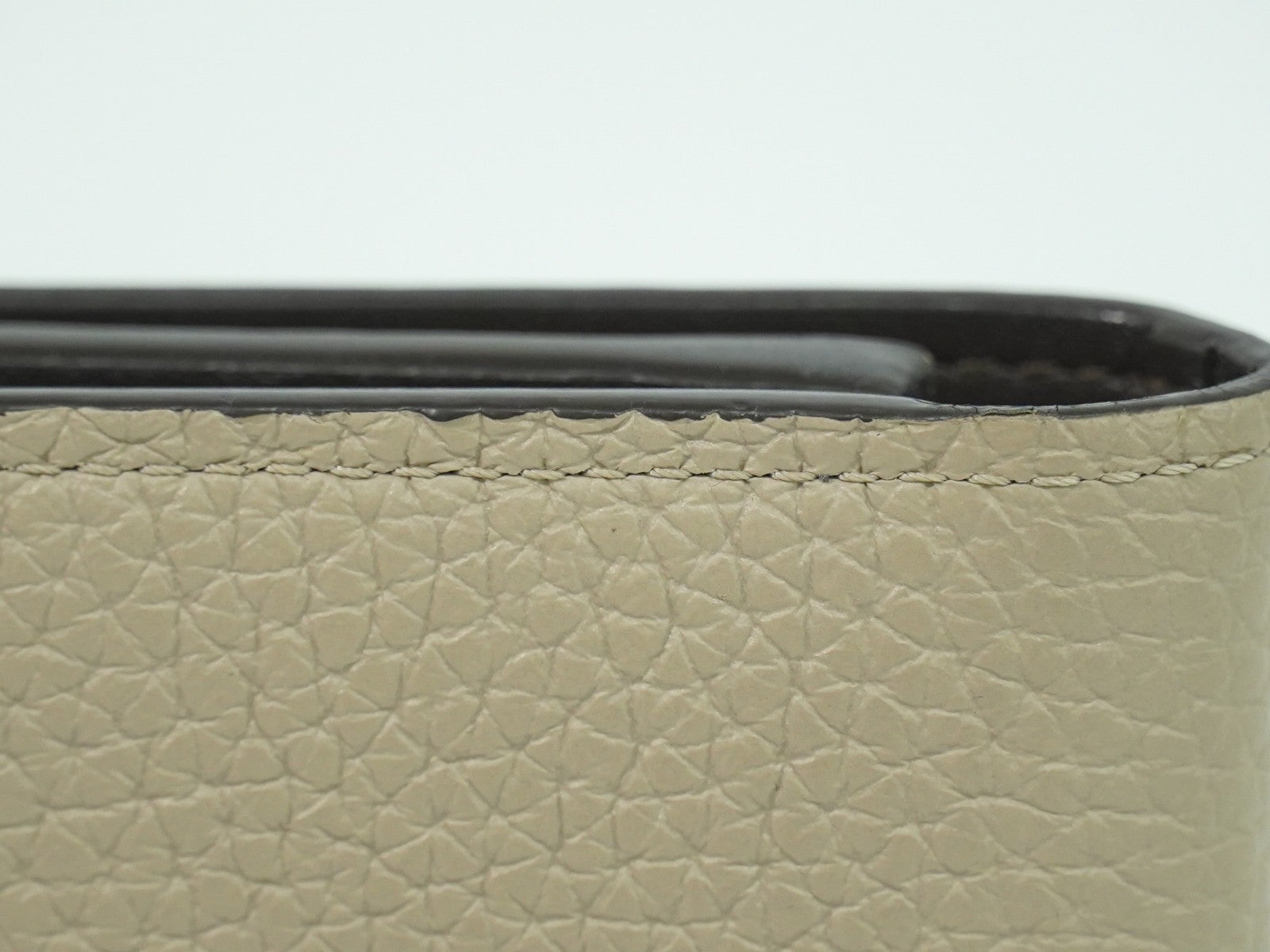 Louis Vuitton Capucines Compact wallet Leather, BEIGE, LEATHER, Wallets