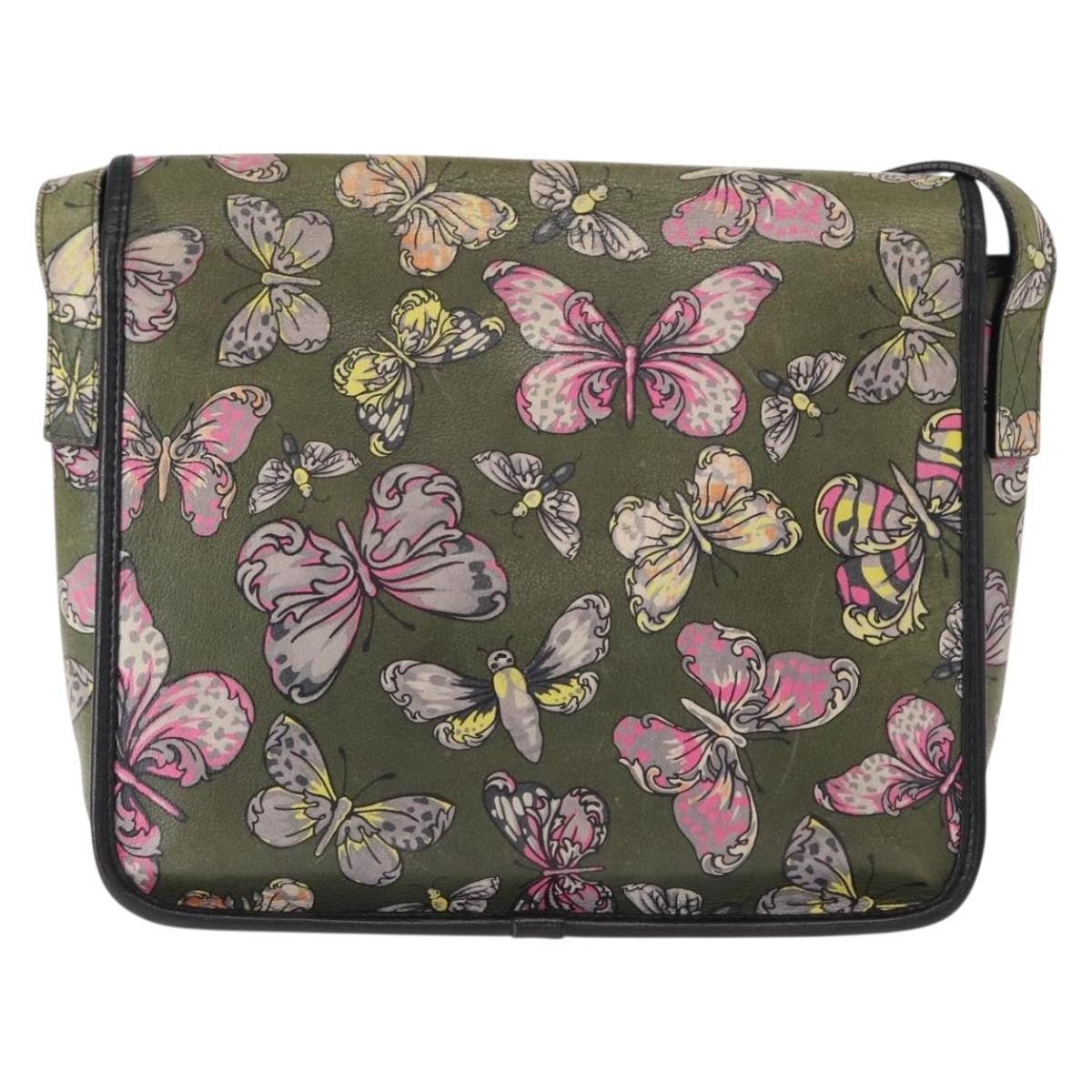 Loewe Anagram Shoulder Bag Leather, GREEN, LEATHER, Shoulder bag