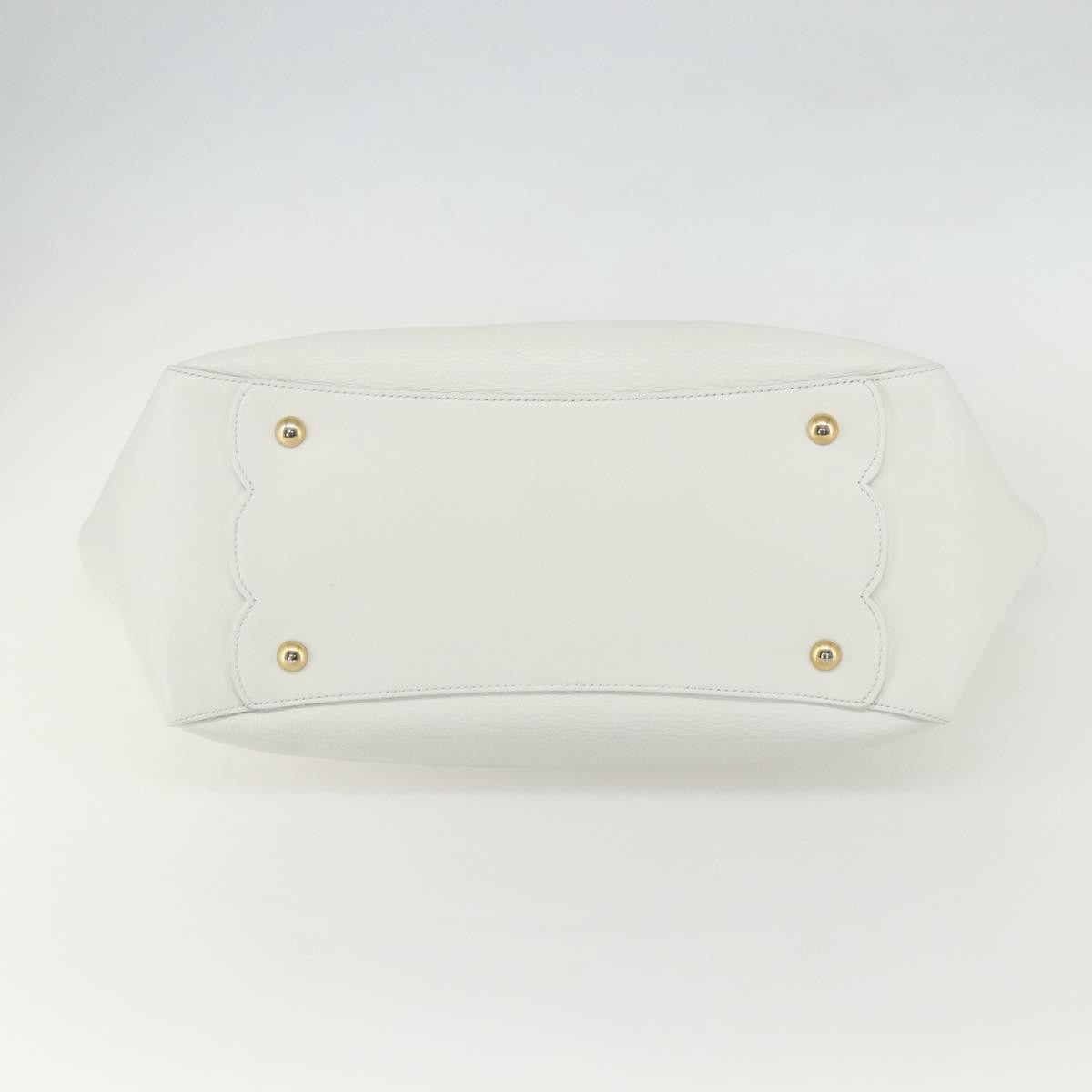 Salvatore Ferragamo Vintage Tote bag Leather, WHITE, LEATHER, Tote bag