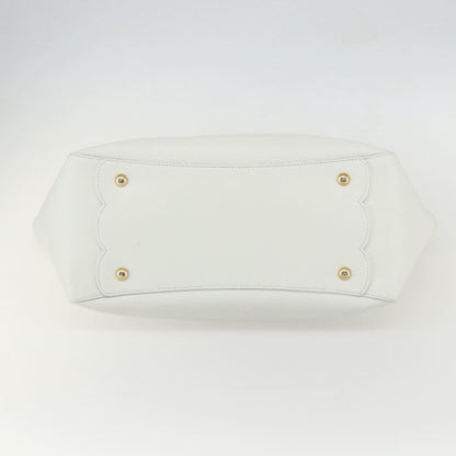 Salvatore Ferragamo Vintage Tote bag Leather, WHITE, LEATHER, Tote bag