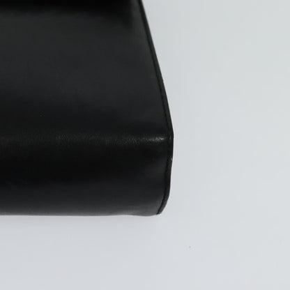 Salvatore Ferragamo Vintage Gancini Pochette Leather, BLACK, LEATHER, Clutche & pouche