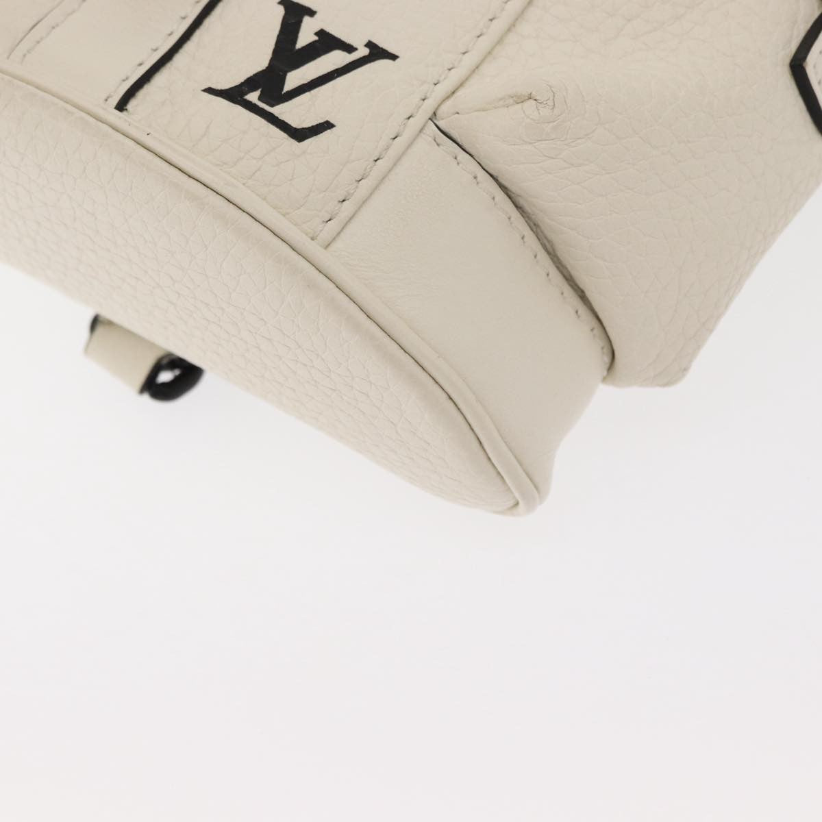 Louis Vuitton Christopher Backpack Taurillon Leather, WHITE, LEATHER, Shoulder bag