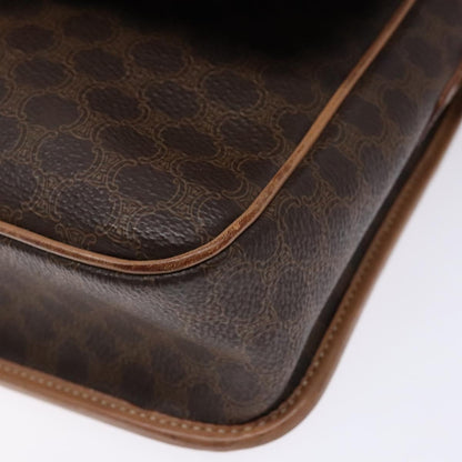 Celine Vintage Macadam Shoulder Bag Canvas, BROWN, CANVAS, Shoulder bag