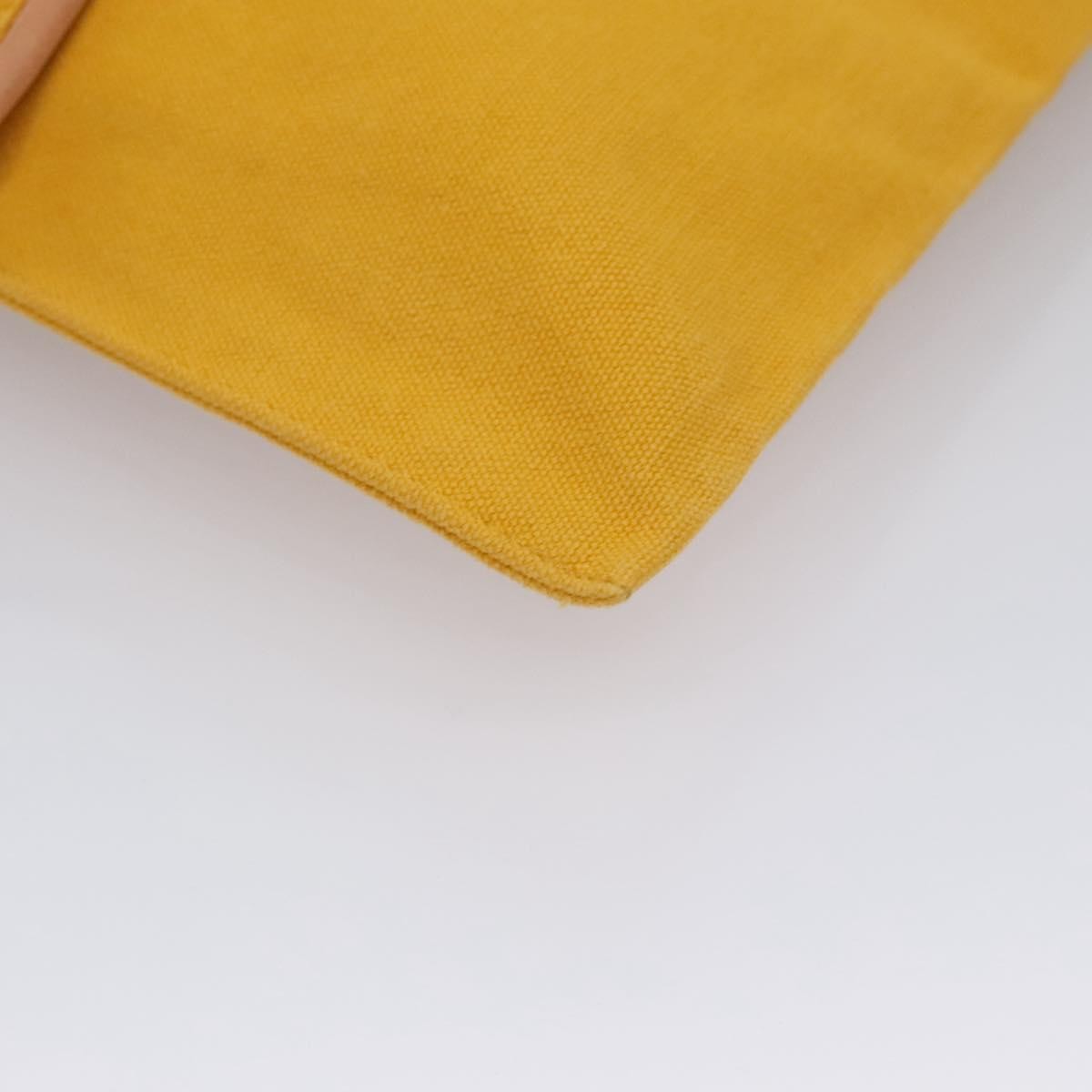Hermes Vintage Clutch Canvas, YELLOW, CANVAS, Clutche & pouche