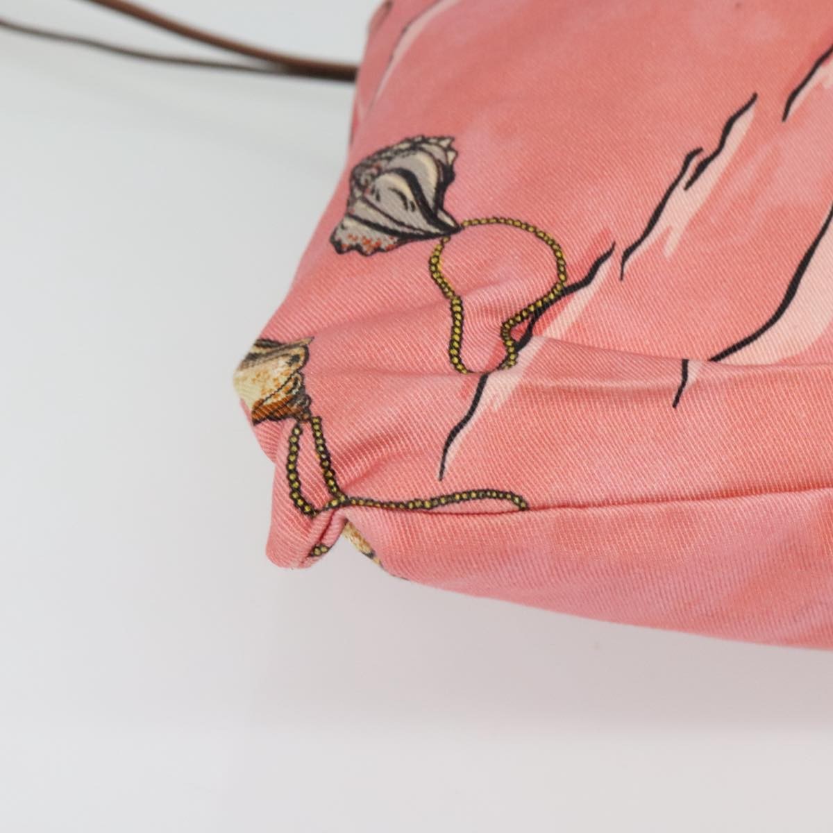 Loewe Drawstring Pouch Printed Canvas, PINK, CANVAS, Clutche & pouche